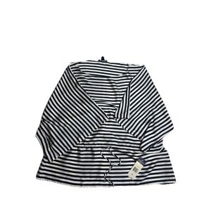 Chaps Ralph Lauren Shirt Women's Sz XL Boat Neck Pin Striped Nautical Cruise